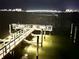 Well-lit private dock at night with water access at 100 Pierce St # 703, Clearwater, FL 33756