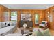 Living area with wood walls, hardwood floors, and comfortable seating at 716 14Th Ne Ave, St Petersburg, FL 33701