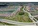 Aerial view of the community, showing the neighborhood's layout and landscape at 3134 Francoa Dr, Odessa, FL 33556