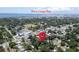 Panoramic aerial view showcasing a charming neighborhood near Boca Ciega Bay at 5518 21St S Ave, Gulfport, FL 33707