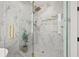 Modern shower with glass enclosure and marble tile at 125 48Th N Ave, St Petersburg, FL 33703