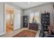 Home office with built-in shelving and wood desk at 18 Franklin S Ct # A, St Petersburg, FL 33711