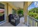 Outdoor patio with seating area and lush greenery at 18 Franklin S Ct # A, St Petersburg, FL 33711