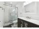 Modern bathroom with subway tile shower and updated vanity at 2272 Chianti Pl # 4-0048, Palm Harbor, FL 34683