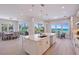 Spacious kitchen with marble island and ocean view at 2 4Th Ave, Indian Rocks Beach, FL 33785