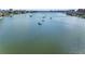 Stunning aerial view of waterfront property with boats at 660 Island Way # 401, Clearwater, FL 33767