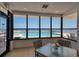 Common area with pool view and seating at 300 Woodette Dr # 202B, Dunedin, FL 34698