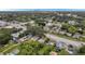 Aerial view of residential neighborhood with a focus on a house with a pool at 2875 38Th N Ave, St Petersburg, FL 33713