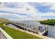 Beautiful waterfront view from the property with boat slips and easy access to the water at 163 Brent Cir, Oldsmar, FL 34677