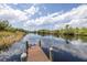 Private wooden dock offering serene waterfront views at 3130 Long Rifle Dr, Wimauma, FL 33598