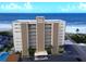 Aerial view of Gulf 5000 condo building, beachfront property at 5000 Gulf Blvd # 704, St Pete Beach, FL 33706