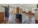 Kitchen featuring marble island and hardwood floors and modern design elements under construction at 4132 4Th S St, St Petersburg, FL 33705