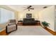 Inviting living room with a ceiling fan and hardwood flooring at 707 2Nd Se St, Largo, FL 33771