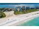 Breathtaking aerial view of a pristine beach and coastal condo community at 1170 Gulf Blvd # 1005, Clearwater Beach, FL 33767