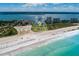 Expansive aerial view of oceanfront condos along the shore at 1170 Gulf Blvd # 1005, Clearwater Beach, FL 33767