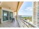 Relax on this condo's private balcony and enjoy views of the cityscape and bay at 1170 Gulf Blvd # 1005, Clearwater Beach, FL 33767