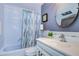 Clean bathroom with white vanity and shower/tub combo at 1893 Shore S Dr # 206, South Pasadena, FL 33707