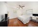 Large main bedroom with hardwood floors, ceiling fan and room for a home office at 2827 29Th N Ave, St Petersburg, FL 33713
