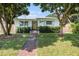 Light blue house with a well-maintained lawn and walkway at 2827 29Th N Ave, St Petersburg, FL 33713
