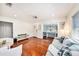 Spacious living area with hardwood floors and a media center at 2827 29Th N Ave, St Petersburg, FL 33713
