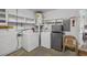 Convenient laundry area with washer, dryer and extra shelving at 7030 Lafayette N, Pinellas Park, FL 33781