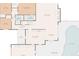 Detailed floor plan showcasing a spacious layout, including multiple bedrooms, an eat-in kitchen, and a swimming pool at 3047 Enisglen Dr, Palm Harbor, FL 34683