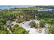 Aerial view of waterfront park with parking area at 2711 Coldstone Ln, Holiday, FL 34691