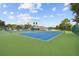 Two well-maintained tennis courts with green surrounding at 2711 Coldstone Ln, Holiday, FL 34691