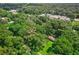 Aerial view of a wooded lot near road at 1026 Roosevelt Ave, Spring Hill, FL 34604