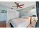 Cozy bedroom with a queen bed and built-in closet at 5111 Amulet Dr # 202, New Port Richey, FL 34652
