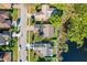 Aerial view showing house location near lake at 12607 Pecan Tree Dr, Hudson, FL 34669