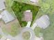 Aerial view of house and lot with boundaries at 2241 Merion Ct, Spring Hill, FL 34606