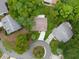 Aerial view of house and surrounding lot at 2241 Merion Ct, Spring Hill, FL 34606