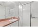 Bathroom with shower and sink vanity at 9131 Haas Dr, Hudson, FL 34669