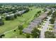 Aerial view of homes, street, and golf course at 11724 Heritage Point Dr, Hudson, FL 34667