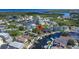 Aerial view showing home location in waterfront community at 6316 Spoonbill Dr, New Port Richey, FL 34652