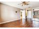 Bright bedroom featuring wood-look floors and ample space at 6316 Spoonbill Dr, New Port Richey, FL 34652