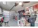A well-lit garage with ample storage space and workspace at 3178 Sea Grape Dr, Hernando Beach, FL 34607