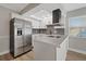 Modern kitchen with stainless steel appliances and white cabinetry at 4321 Tahitian Gardens Cir # A, Holiday, FL 34691