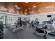 Brightly lit community gym with wood ceiling and exercise equipment at 19395 Sheltered Hill Dr, Brooksville, FL 34601