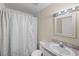 Clean bathroom with shower/tub combo and granite vanity at 1931 Sassafras Dr, Wesley Chapel, FL 33543