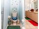 Guest bathroom with toilet and vanity at 12528 Roseland Dr, New Port Richey, FL 34654