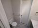 Small tiled bathroom featuring a toilet and shower at 7552 Cumber Dr, New Port Richey, FL 34653
