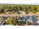 Aerial view showcasing home's location in a residential neighborhood at 26416 Mcallister St, Brooksville, FL 34602