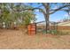 Backyard with chicken coop and large dog kennel at 37351 Neighbors Path, Zephyrhills, FL 33542