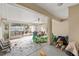 Cluttered screened porch needing some organizing at 37351 Neighbors Path, Zephyrhills, FL 33542