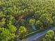 Aerial view of home with pool, surrounded by lush green trees at 15050 Switch Back Rd, Spring Hill, FL 34609