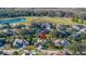 Aerial view showcasing the home's location in a golf course community at 13235 Legends Trl, Dade City, FL 33525