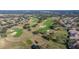 Aerial view of lush green golf course at 13235 Legends Trl, Dade City, FL 33525