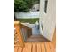 Backyard stairs leading to a patio area at 15806 Adobe Dr, Hudson, FL 34667